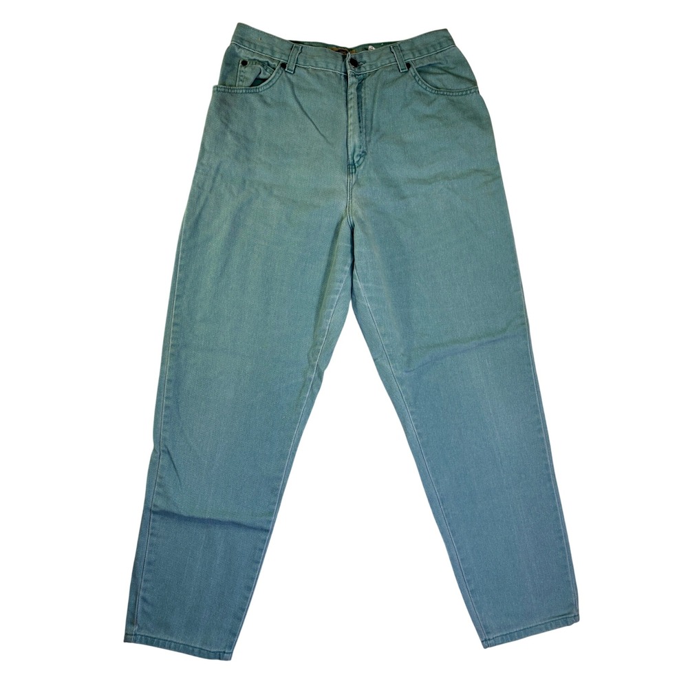 Sonoma Jean Company Vintage 90s High Waisted Sage Green Tapered Jeans 14M USA